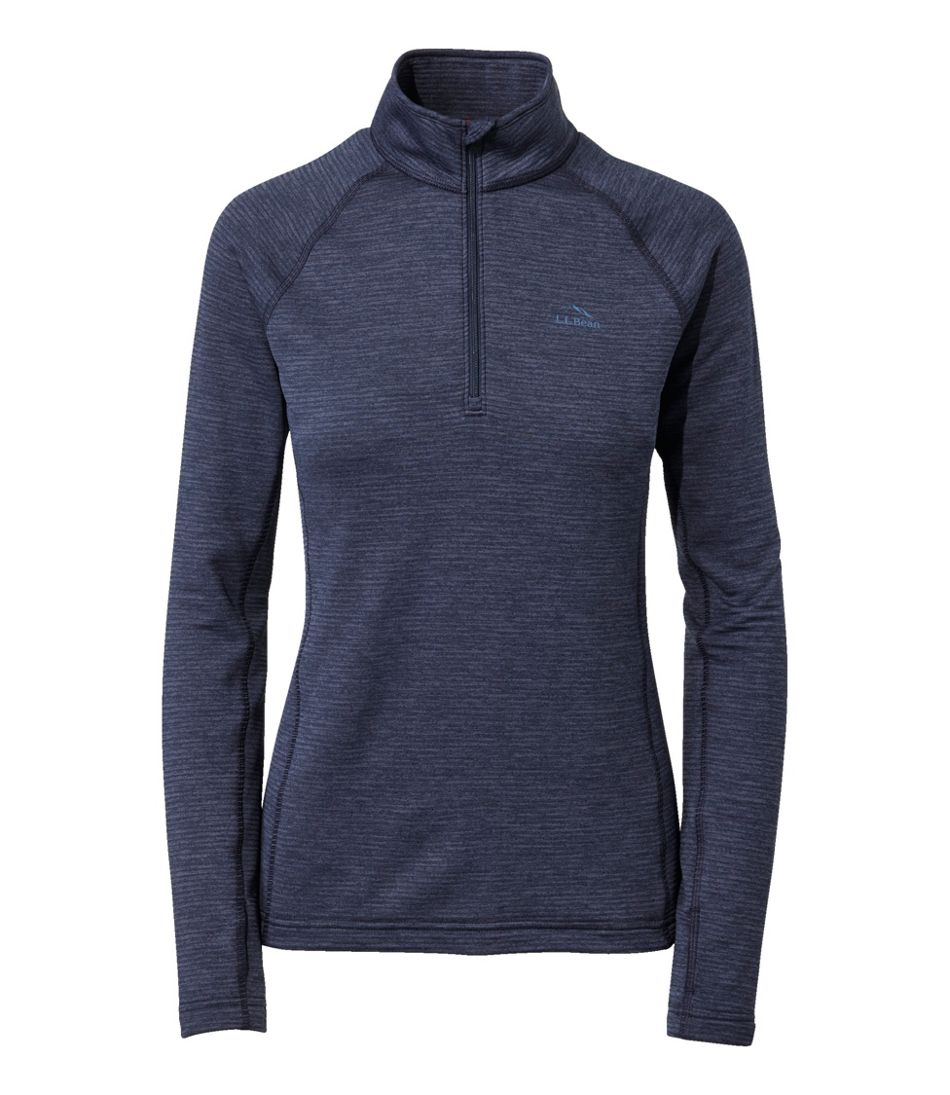 Women's L.L.Bean Midweight Base Layer Crew Top, 1/4 Zip | L.L.Bean online
