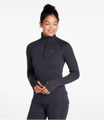 Women's L.L.Bean Midweight Base Layer Crew Top, 1/4 Zip | L.L.Bean online