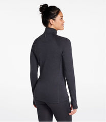Women's L.L.Bean Midweight Base Layer Crew Top, 1/4 Zip | L.L.Bean online