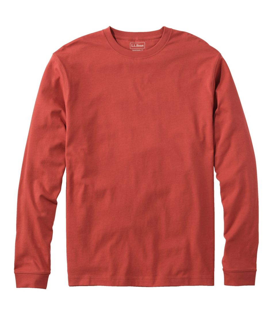 Men's Carefree Unshrinkable Tee, Traditional Fit, Long-Sleeve | L.L.Bean outlet