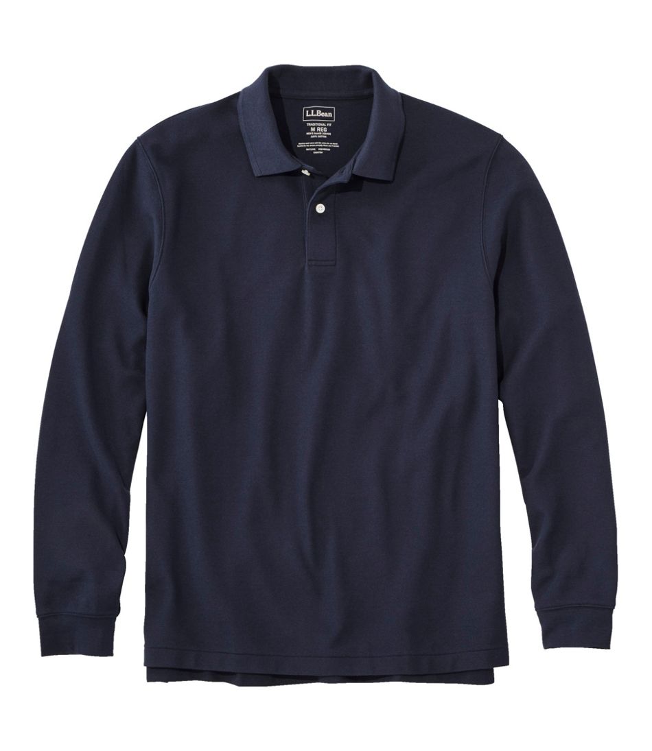 Men's Premium Double L® Polo, Long-Sleeve Without Pocket | L.L.Bean online