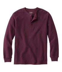 Men's Unshrinkable Mini-Waffle Henley, Long-Sleeve Traditional Fit | L.L.Bean for sale