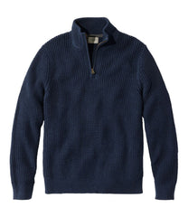 Men's Organic Cotton Waffle Sweater, Quarter Zip | L.L.Bean sale