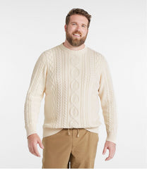 Men's Bean's Heritage Soft Cotton Fisherman Sweater, Crewneck | L.L.Bean on sale