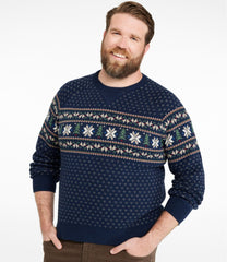 Men's Wicked Soft Cotton/Cashmere Sweater, Crewneck, Pattern | L.L.Bean sale