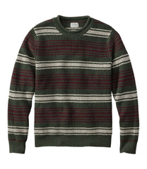 Men's Organic Cotton Waffle Sweater, Rollneck Crew, Stripe | L.L.Bean discount