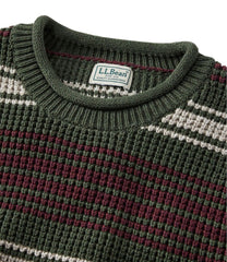Men's Organic Cotton Waffle Sweater, Rollneck Crew, Stripe | L.L.Bean discount