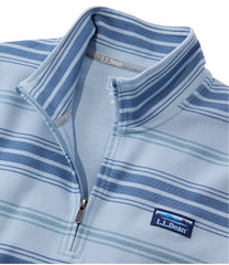 Men's Comfort Stretch Performance® Piqué, Quarter-Zip Pullover, Stripe | L.L.Bean on sale