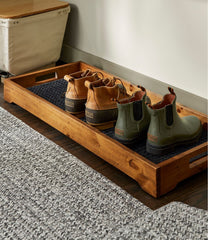 Rustic Wooden Boot Tray | L.L.Bean on sale