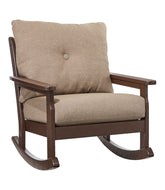 All-Weather Patio Rocker with Textured Cushion, Mahogany | L.L.Bean sale