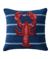 Indoor/Outdoor Hooked Pillow, 18x18 Lobster | L.L.Bean on sale