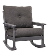 All-Weather Patio Rocker with Textured Cushion, Slate Gray | L.L.Bean outlet