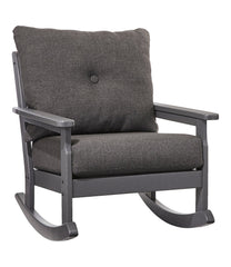 All-Weather Patio Rocker with Textured Cushion, Slate Gray | L.L.Bean outlet