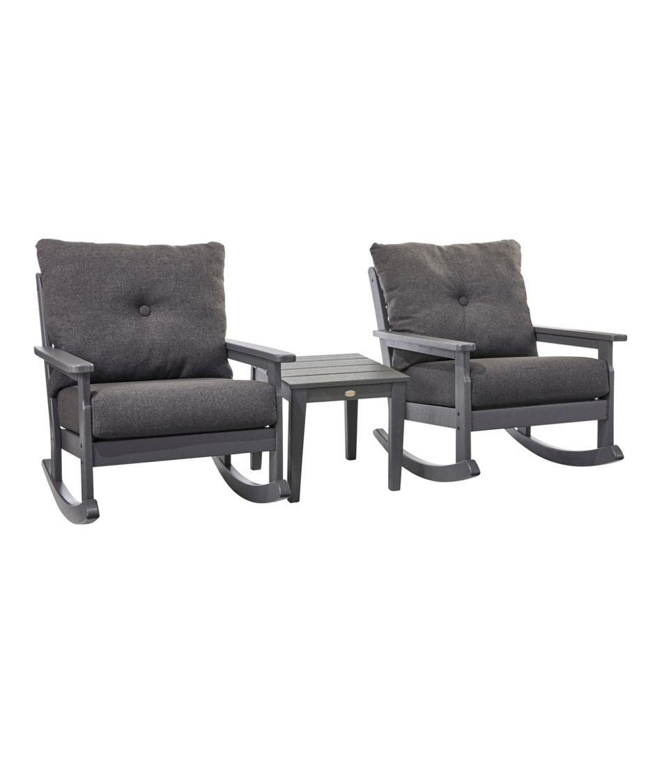 All-Weather Patio Rocker Set with Side Table, Slate Gray | L.L.Bean online