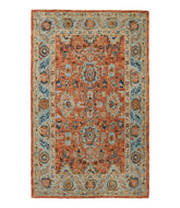 Single Border Terracotta Wool Tufted Rug | L.L.Bean sale