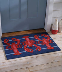 Indoor/Outdoor Vacationland Rug, Lobsters | L.L.Bean online