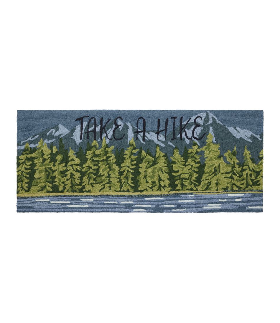 Indoor/Outdoor Vacationland Runner, Lakeside Mountain Scene | L.L.Bean outlet