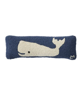 Wool Hooked Throw Pillow, Whale, 8" x 24" | L.L.Bean online