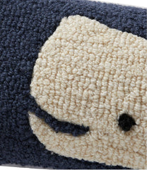 Wool Hooked Throw Pillow, Whale, 8" x 24" | L.L.Bean online