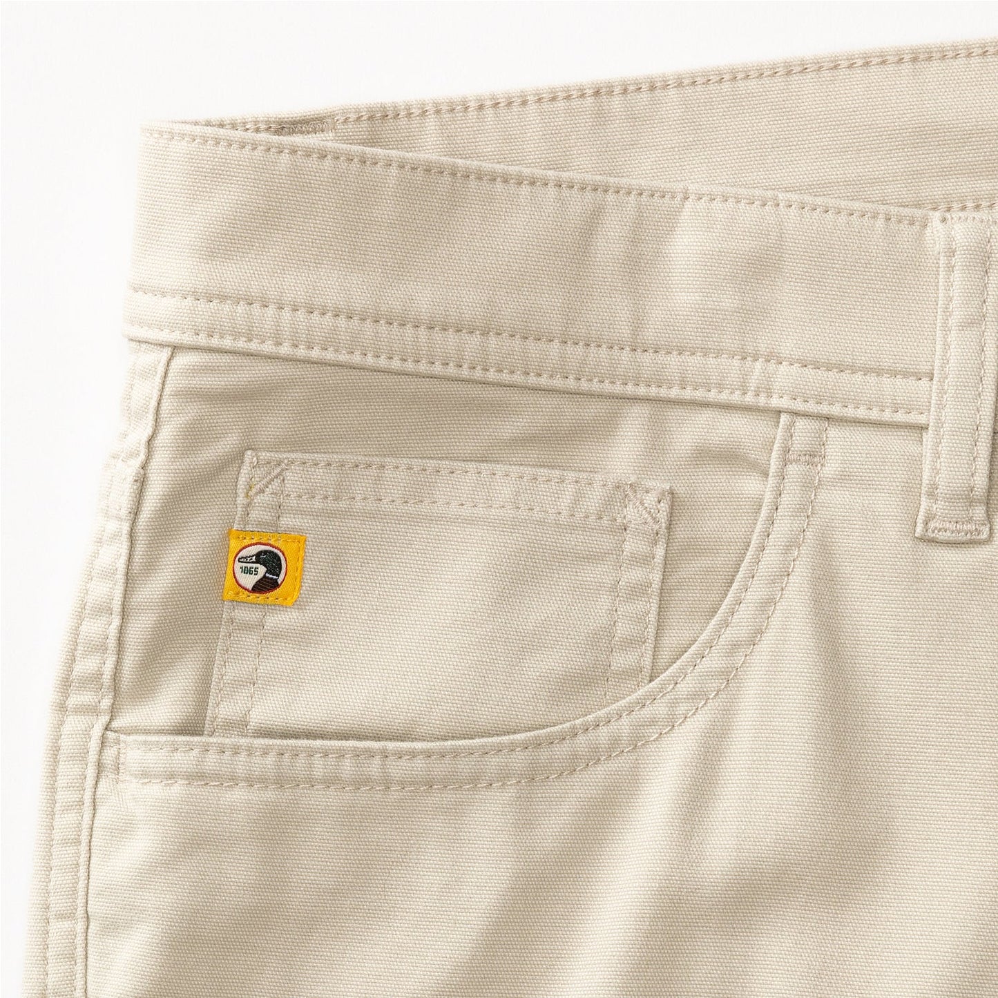 Duck Head Classic Fit Pinpoint Canvas Five-Pocket - Stone