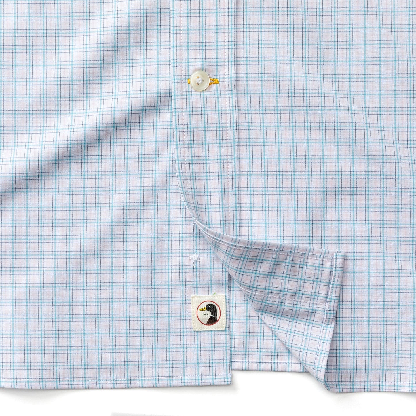 Duck Head Performance Poplin Sport Shirt - Stokes Plaid - Pale Pink