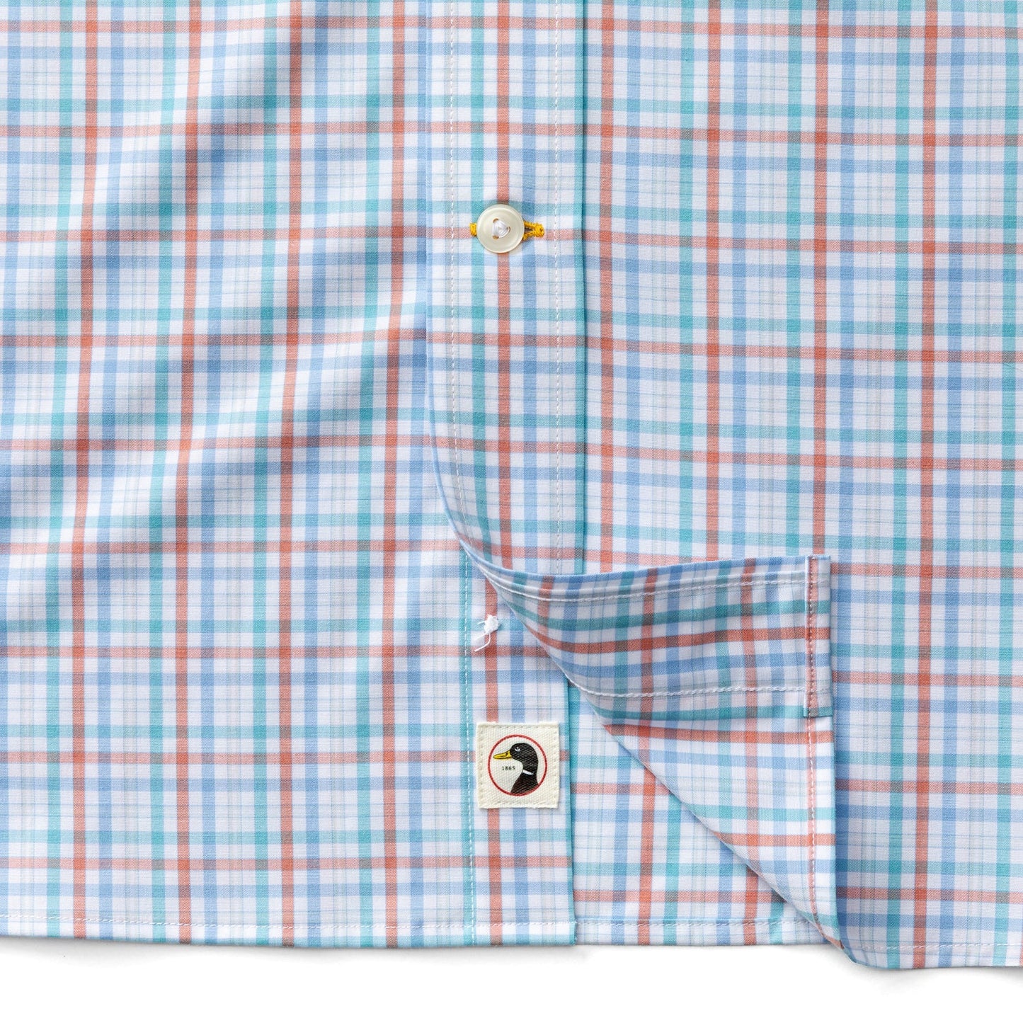 Duck Head Performance Poplin Sport Shirt - Brody Plaid - Rosewood