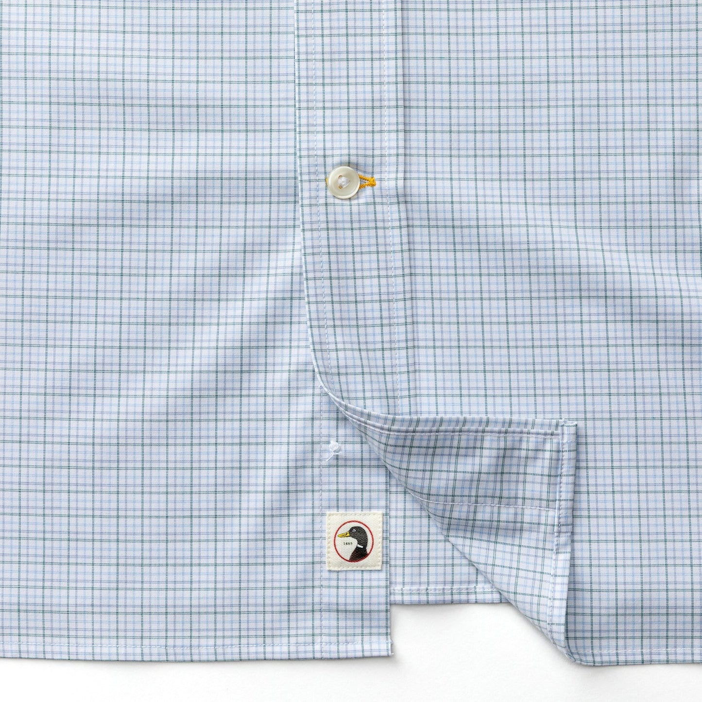 Duck Head Performance Poplin Sport Shirt - Joiner Plaid - Midnight Teal