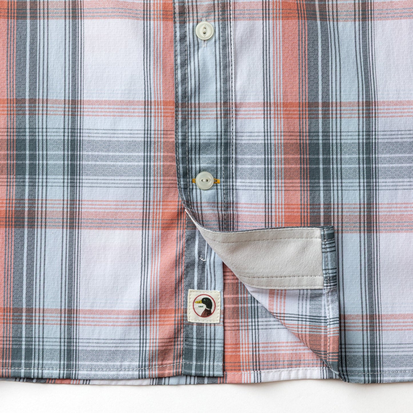 Duck Head Performance Dobby Guide Shirt - Richfield Plaid - Rosewood