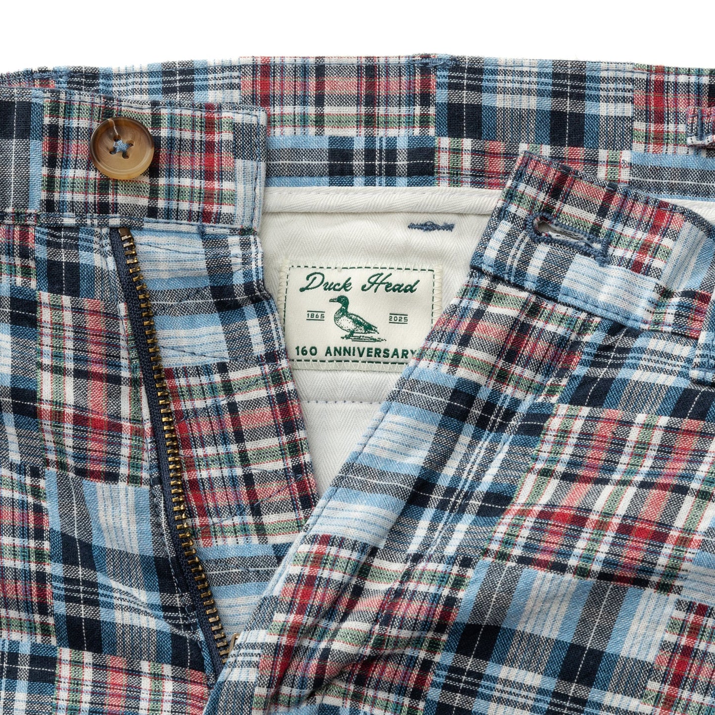Duck Head 7” Madras Gold School Chino Short - 160th Anniversary Edition