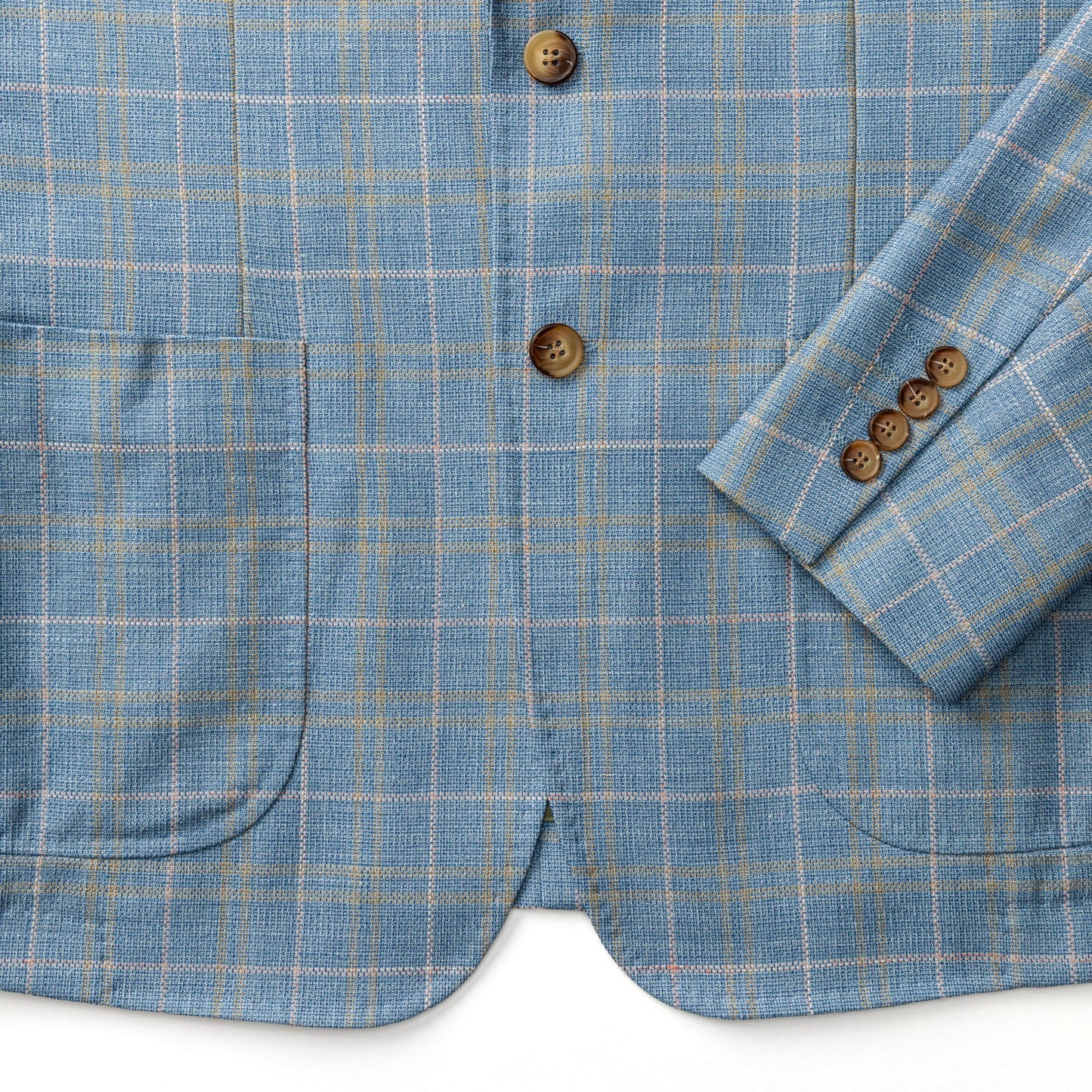 Duck Head Bradner Plaid Sport Coat - Chambray Blue