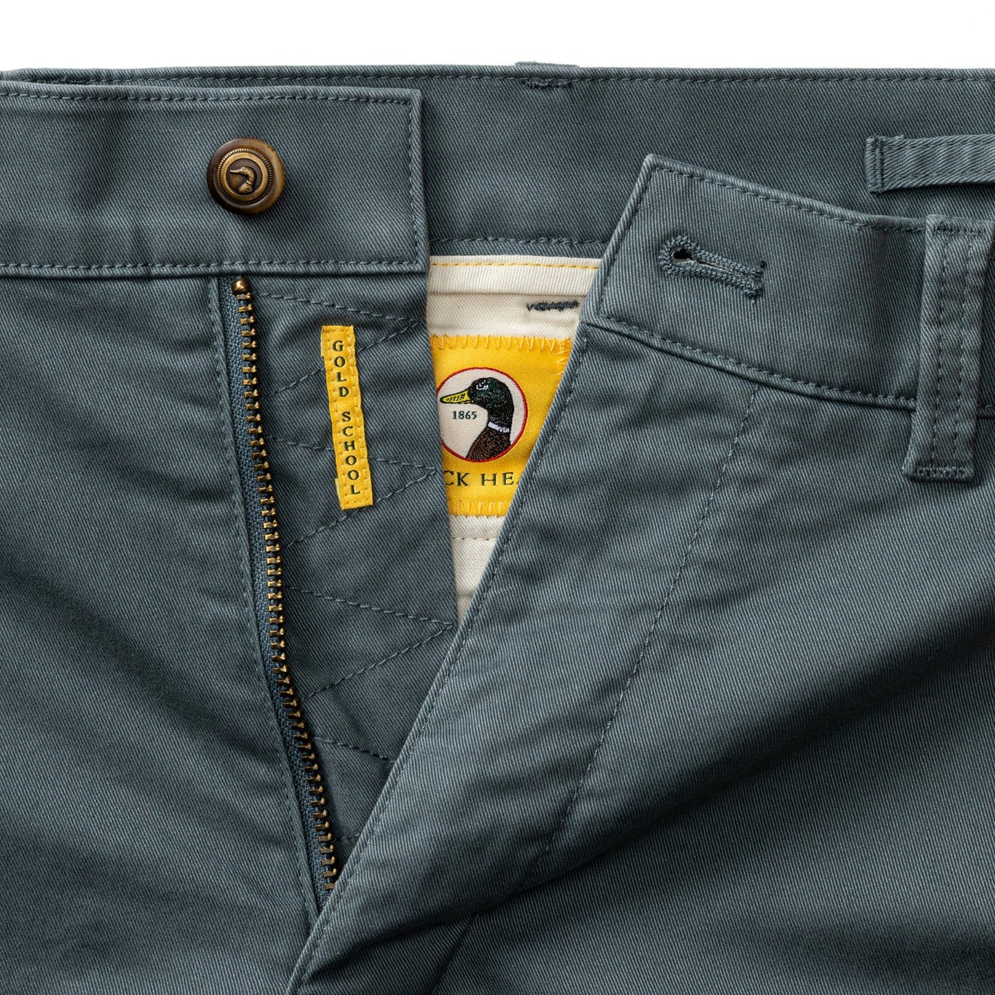 Duck Head Classic Fit Gold School Chino - Stormy Blue