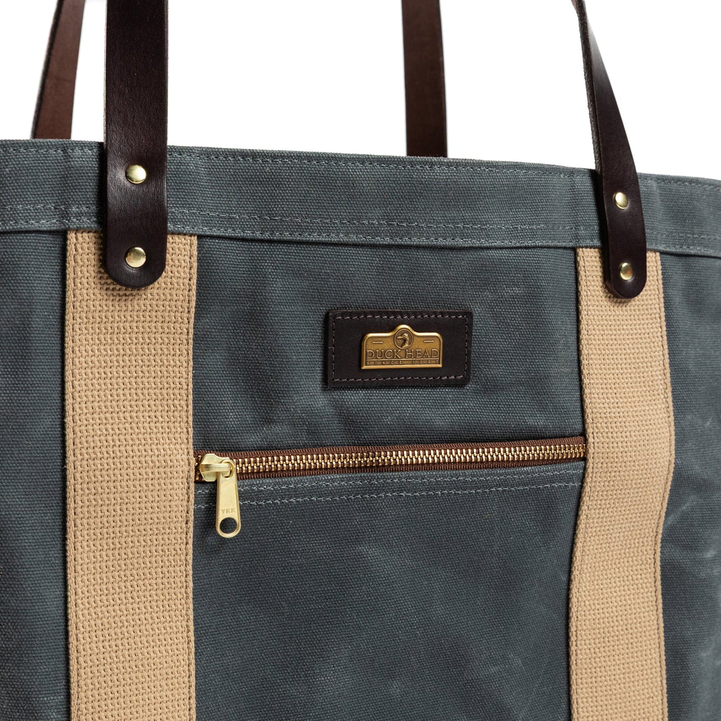 Duck Head Waxed Canvas Tote - Charcoal