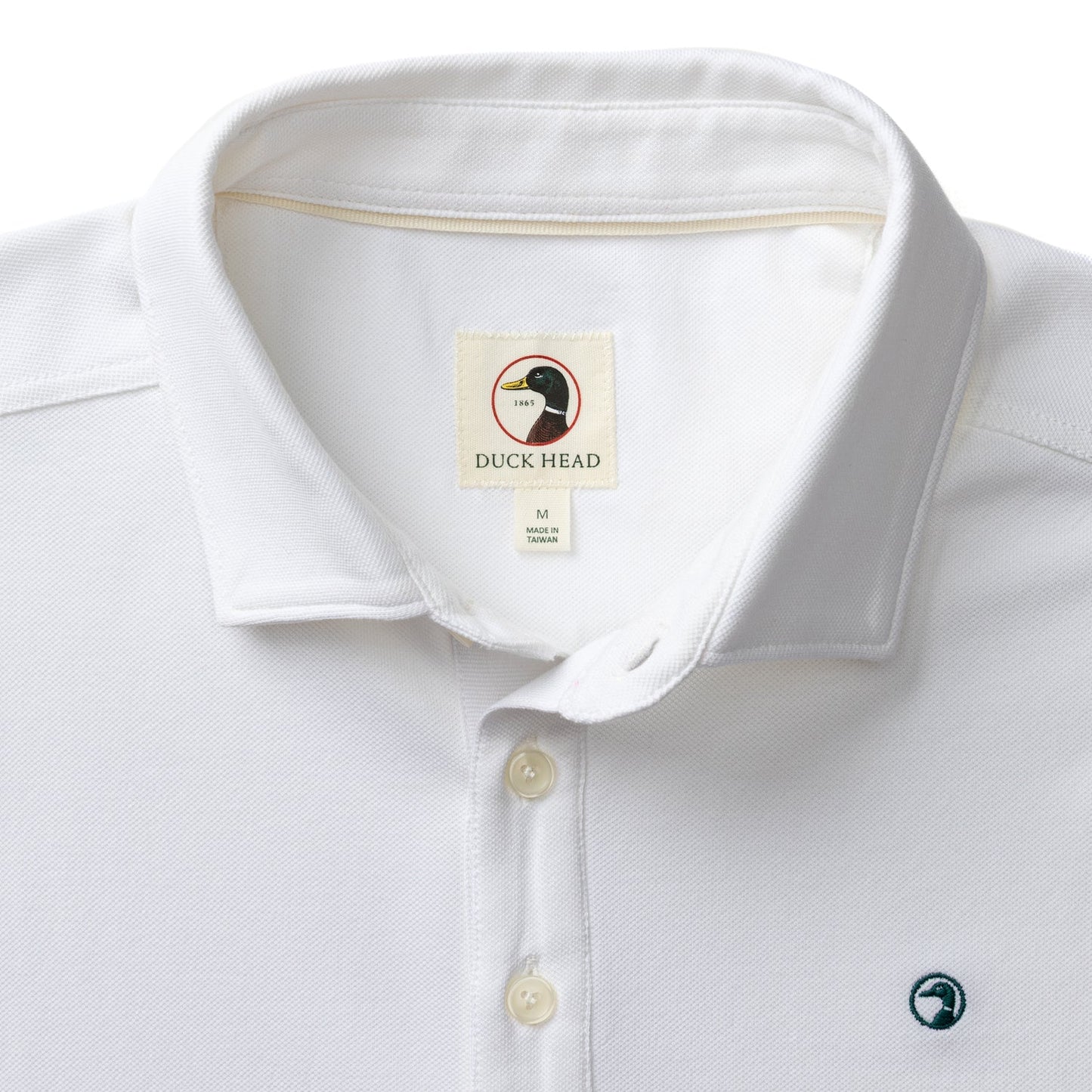 Duck Head Hanover Pima Cotton Pique Polo - White