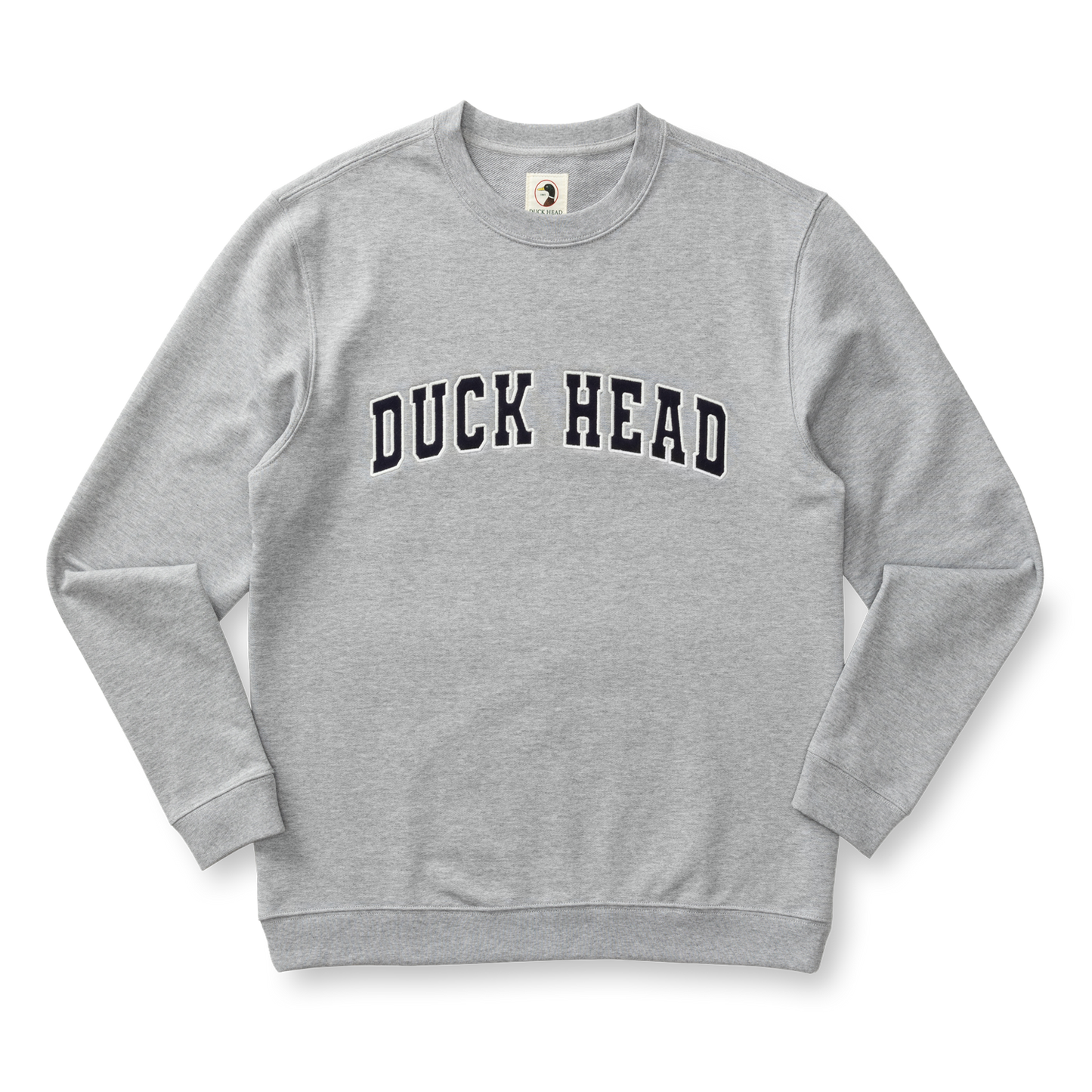 Duck Head Applique Crewneck Sweatshirt - Heather Grey