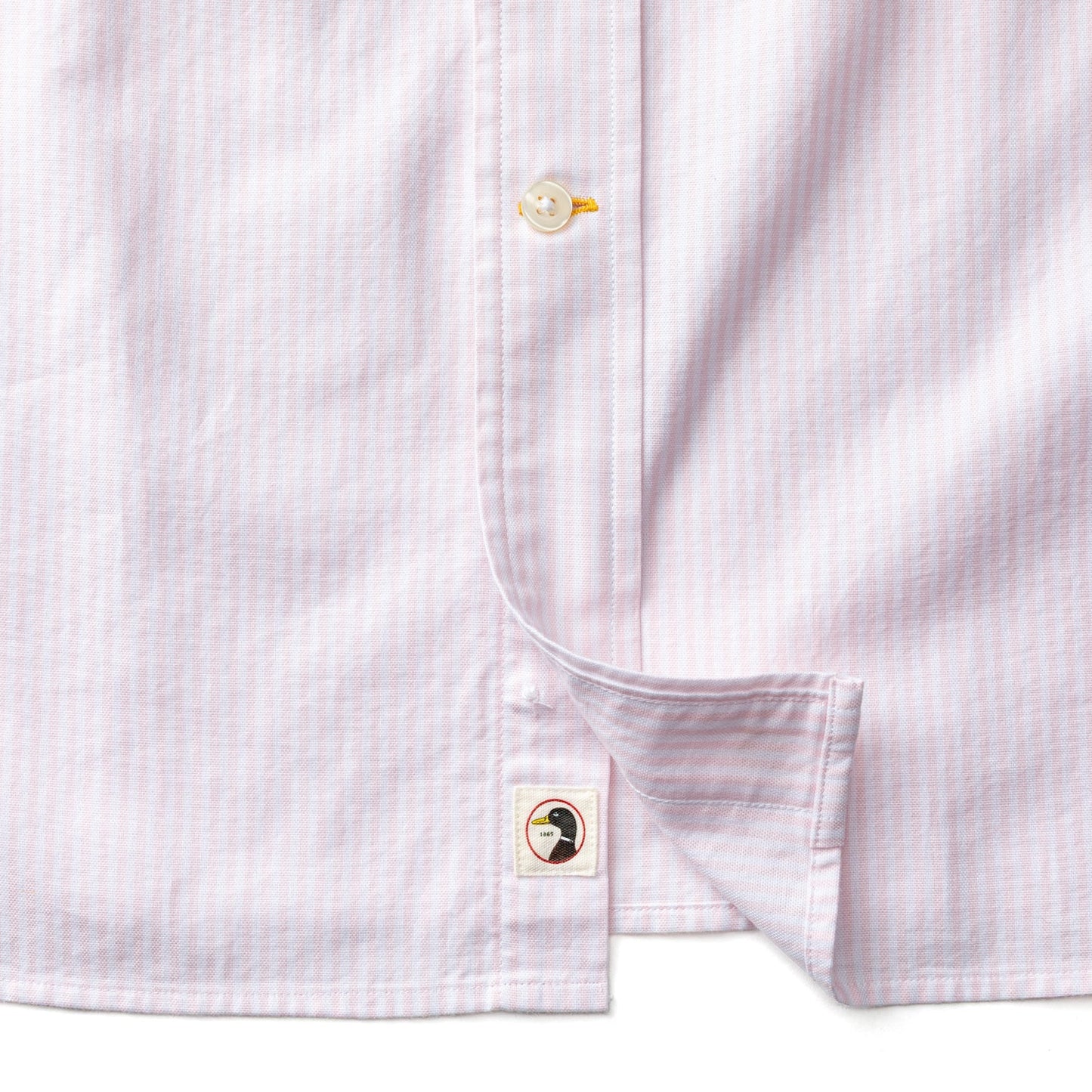 Duck Head Cotton Oxford Sport Shirt - Collins Stripe - Pale Pink