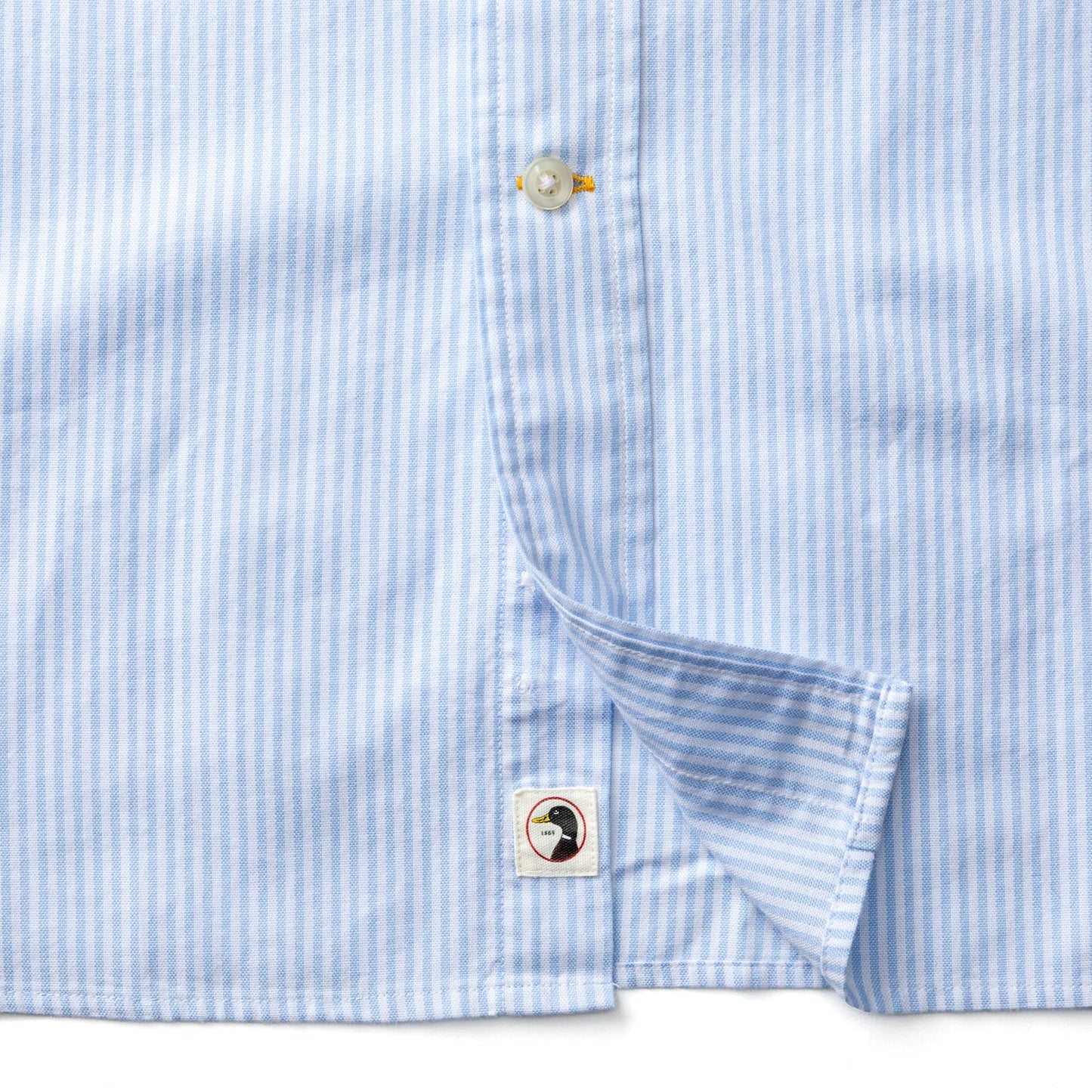 Duck Head Cotton Oxford Sport Shirt - Collins Stripe - Serenity Blue