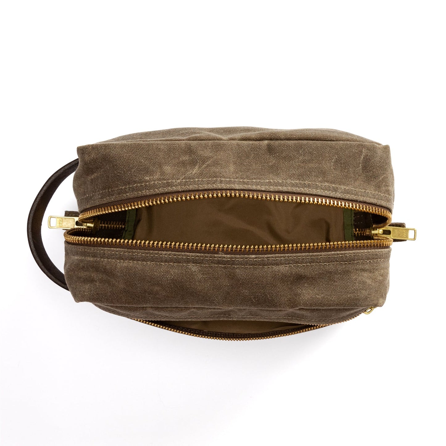 Duck Head Waxed Canvas Dopp Kit - Field Brown
