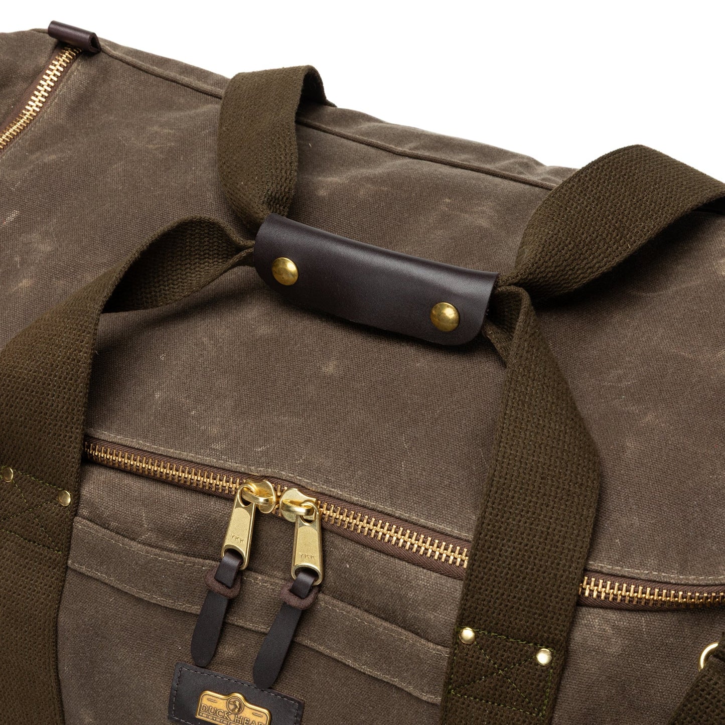 Duck Head Waxed Canvas Long-Hauler Bag - Field Brown