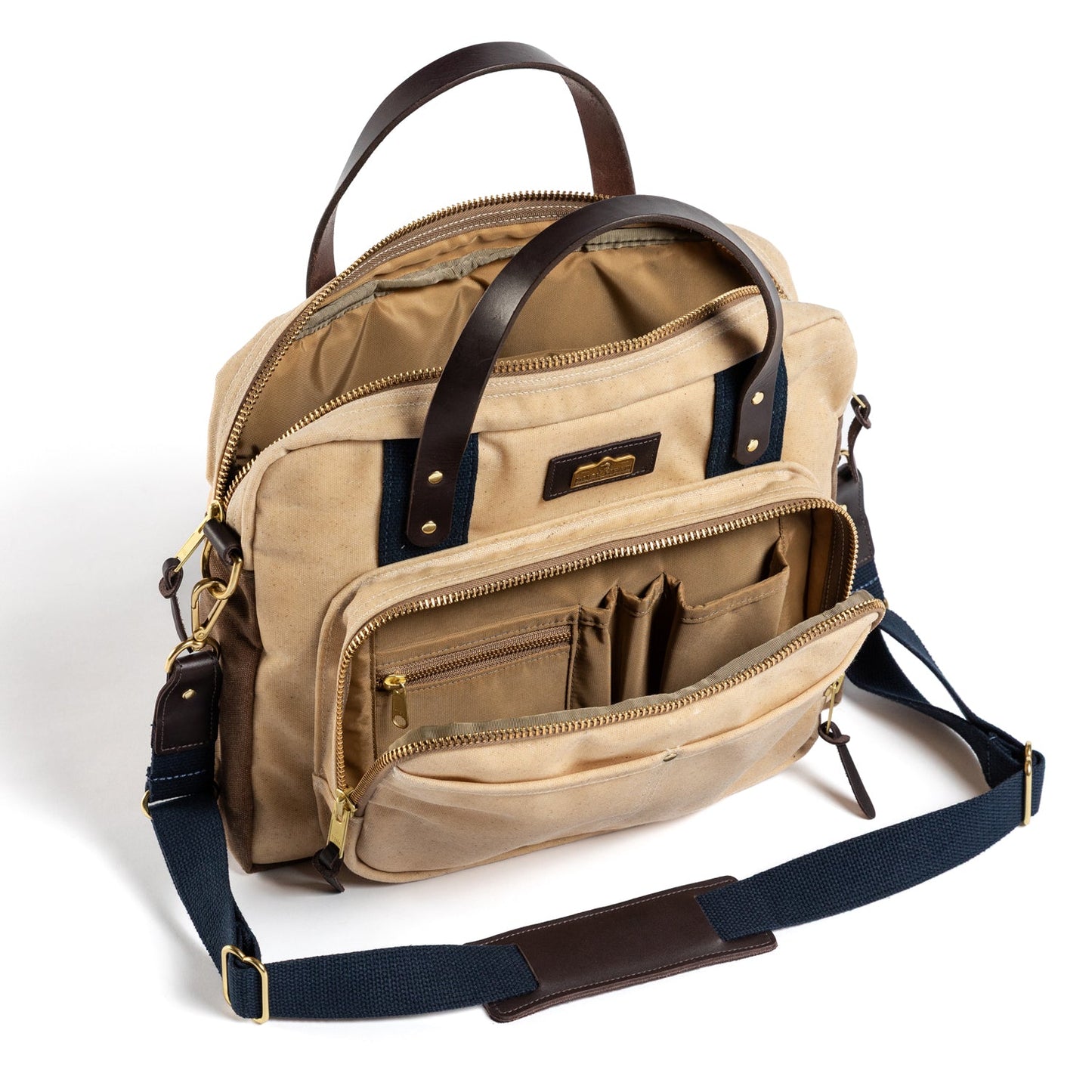 Duck Head Waxed Canvas Laptop Bag - Natural