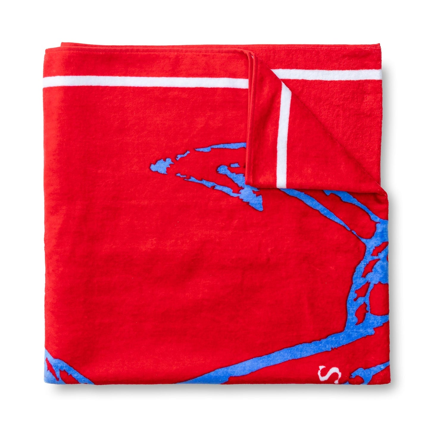 Duck Head Nautical Beach Towel - Classic Red