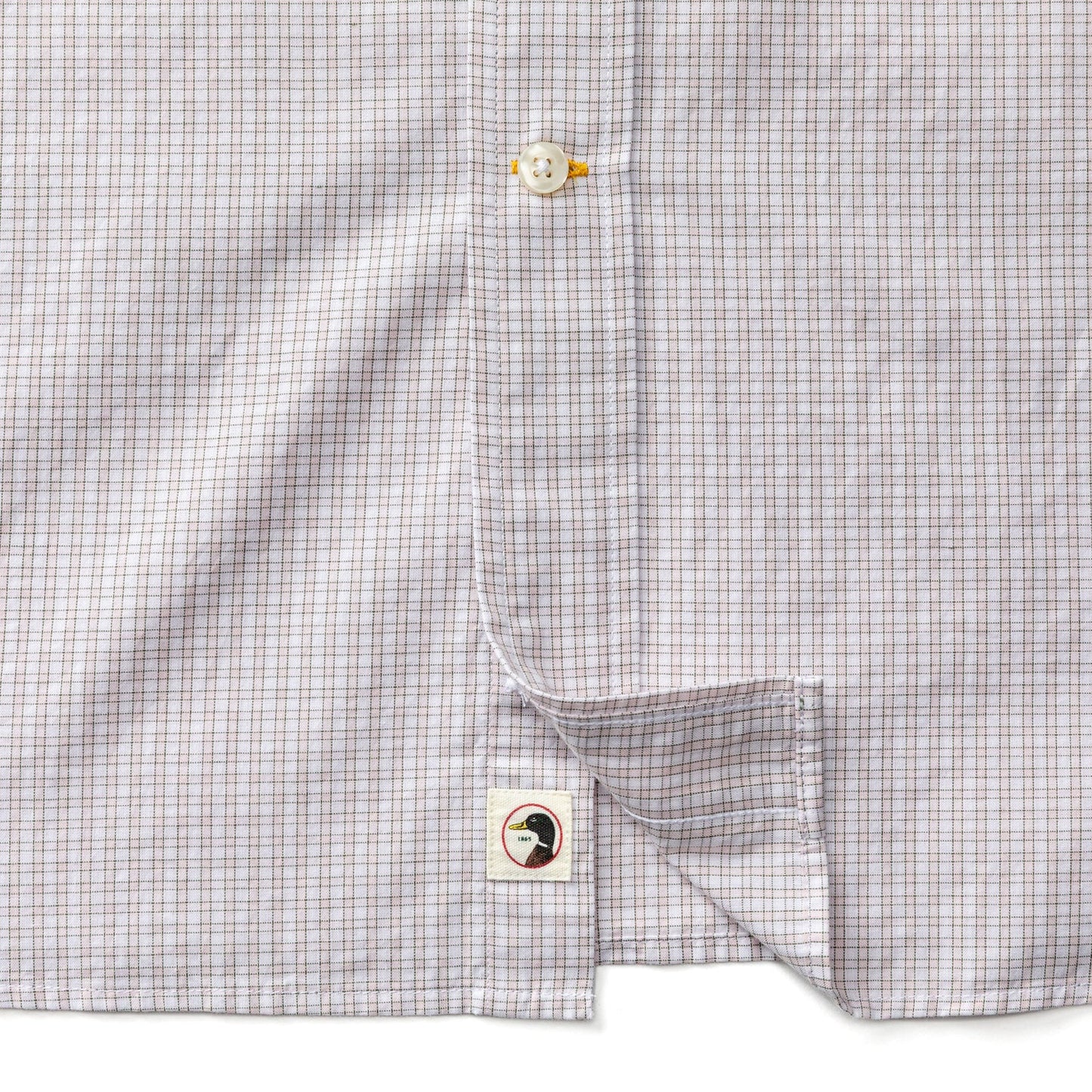 Duck Head Cotton Cashmere Poplin Sport Shirt - Brook Plaid - Pale Pink