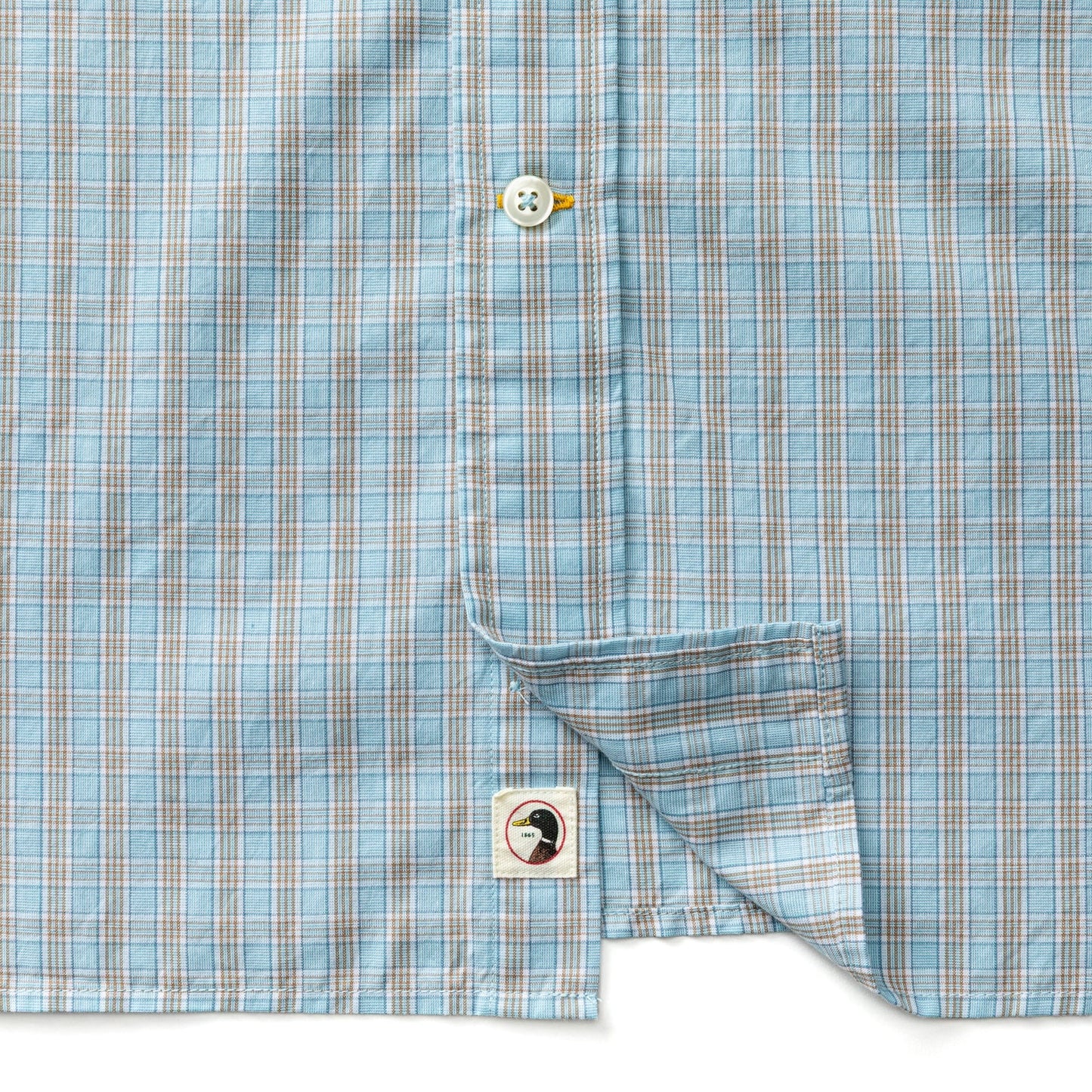 Duck Head Cotton Cashmere Poplin Sport Shirt - Mattox Plaid - Lake Blue