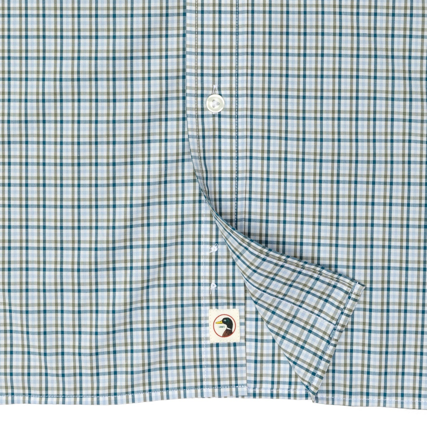Duck Head Performance Poplin Sport Shirt - Benton Plaid - Legion Blue