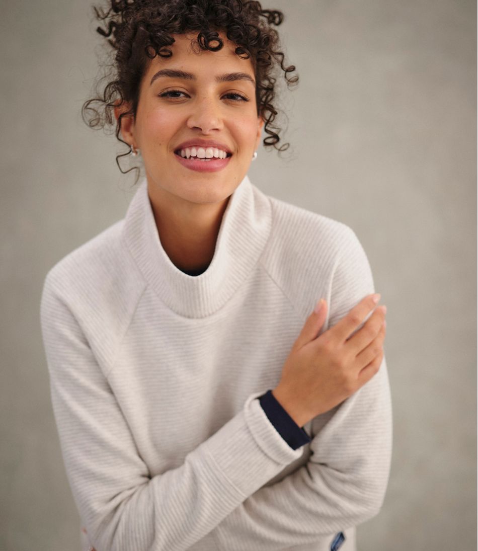 Women's Lakewashed Double-Knit Funnelneck | L.L.Bean sale
