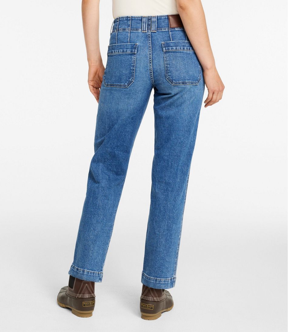 Women's 1912 Field Denim Pants, Mid-Rise Ankle Utility | L.L.Bean outlet