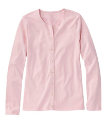 Women's Pima Cotton Tee, Long-Sleeve Crewneck Cardigan | L.L.Bean online