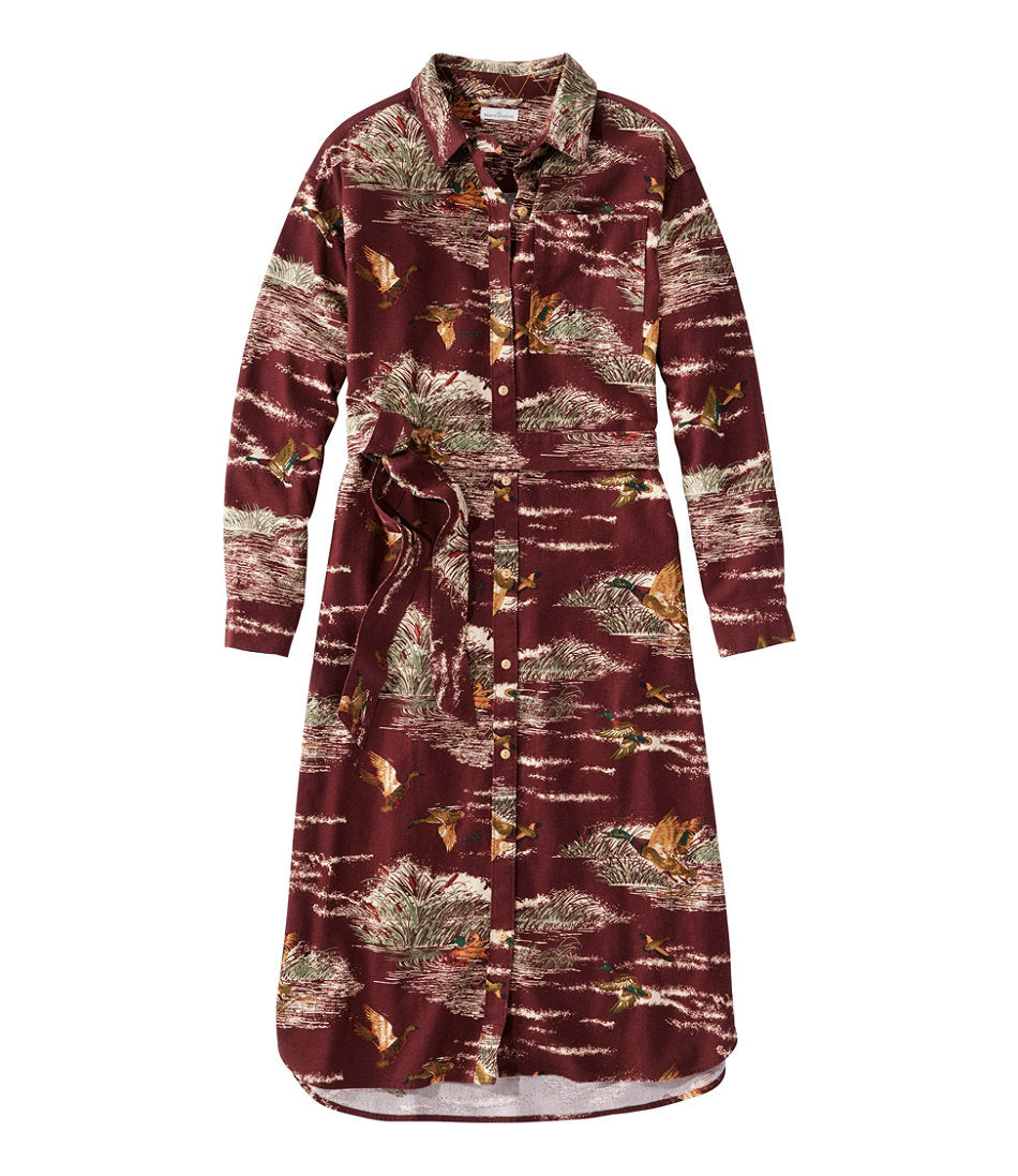 Women's Signature Camp Flannel Midi Dress | L.L.Bean for sale
