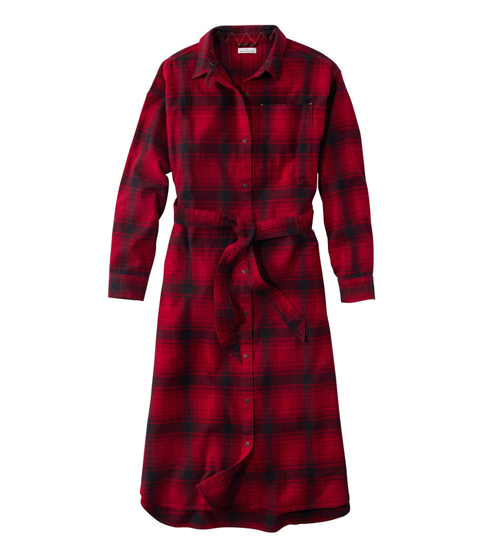 Women's Signature Camp Flannel Midi Dress | L.L.Bean for sale