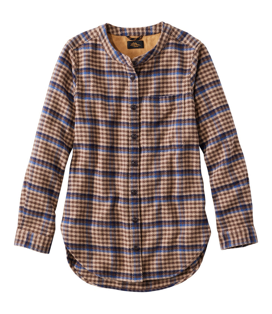 Women's Signature 1933 Collarless Chamois Tunic, Plaid | L.L.Bean outlet