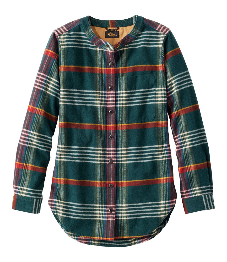 Women's Signature 1933 Collarless Chamois Tunic, Plaid | L.L.Bean outlet